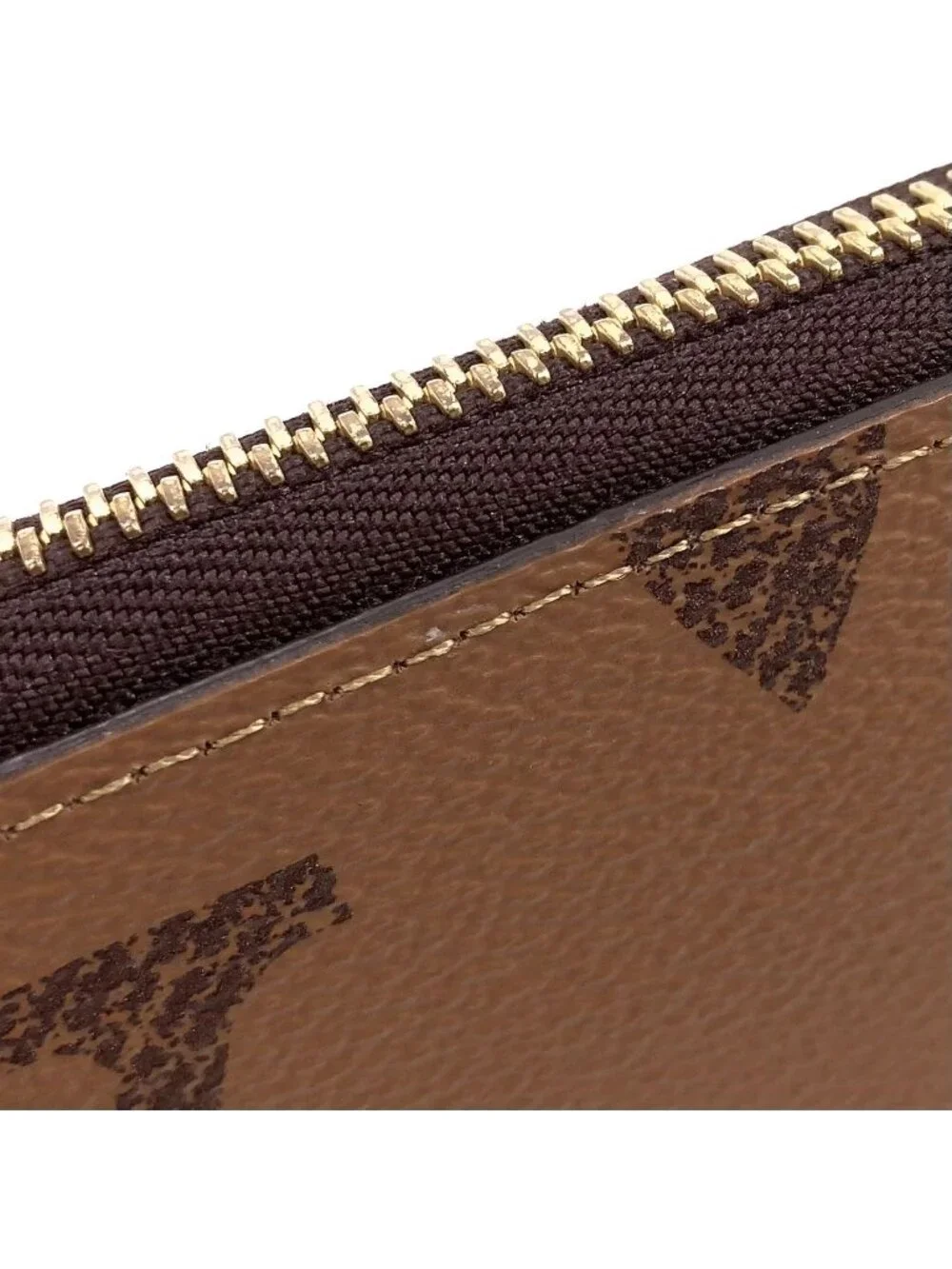 Louis Vuitton Zippy Wallet Monogram Giant Leather Brown Round Gold